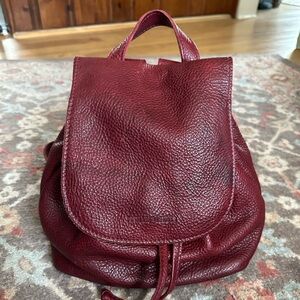 ✨Rare✨ Portland Leather Goods Bucket Backpack in Sangria